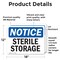 Signmission Sterile Storage, 18 in W x Rectangle, Vinyl Decal OS-2PACK-NS-D-1218-L-18465 - alternate 6